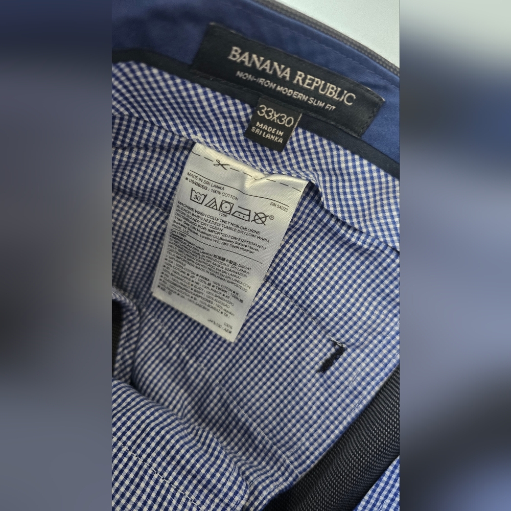 Banana Republic Men's Dark Gray Dress Pants 33x30 - Picture 5 of 6